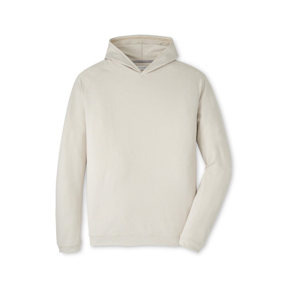 Peter Millar Men's Pine Sugar Stripe Performance Hoodie SP26