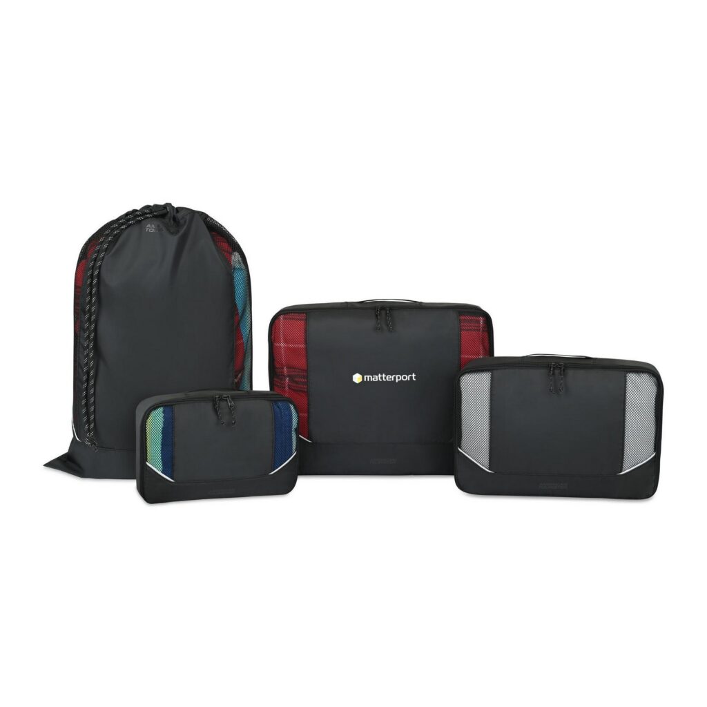 American Tourister® Zoom Turbo Recycled rPET 4 Piece Packing Cube Set - Black